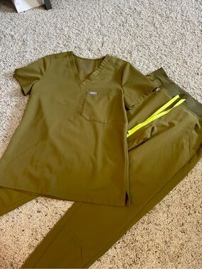 fig scrubs xs top xxs joggers